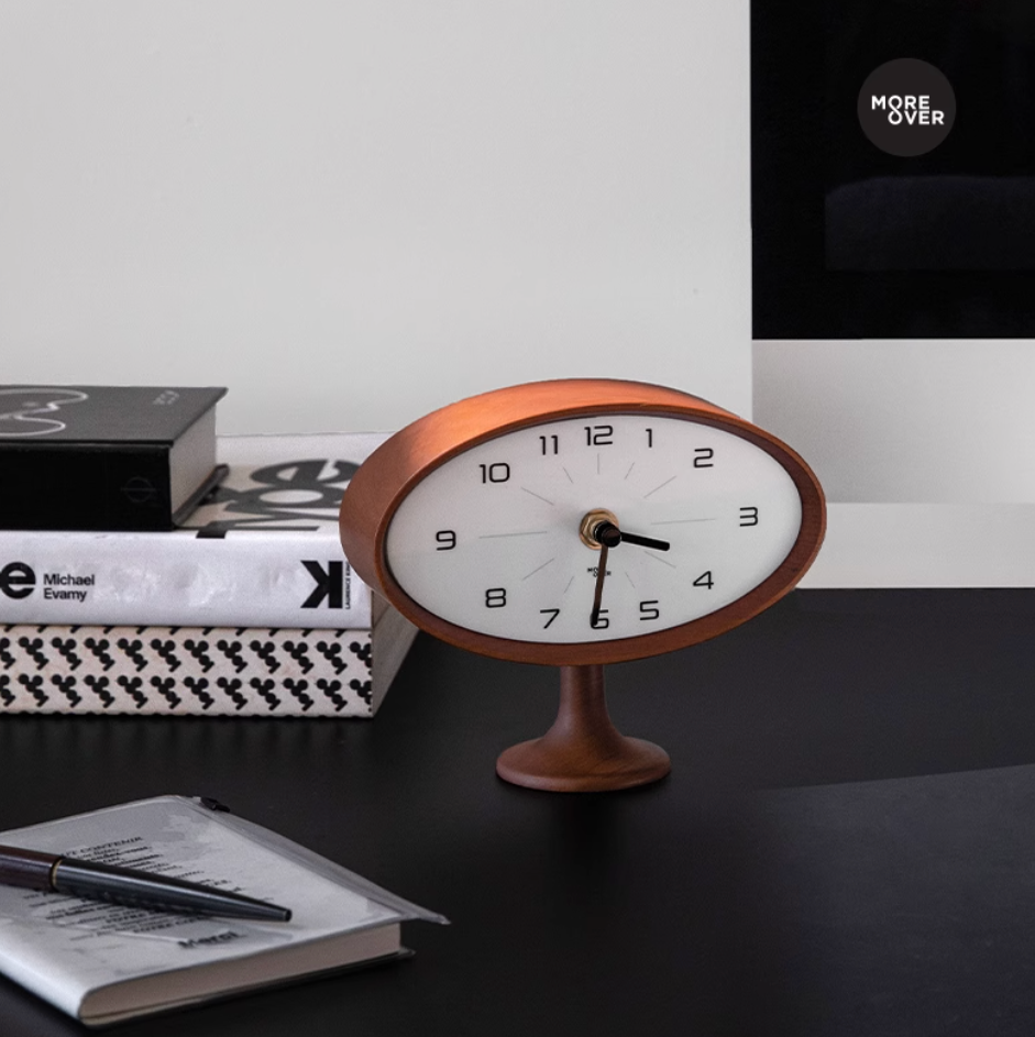 Moreover olive retro desktop clock living room bedroom entrance solid wood ornaments desktop accessible luxury home decoration