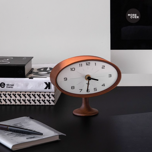 Moreover olive retro desktop clock living room bedroom entrance solid wood ornaments desktop accessible luxury home decoration