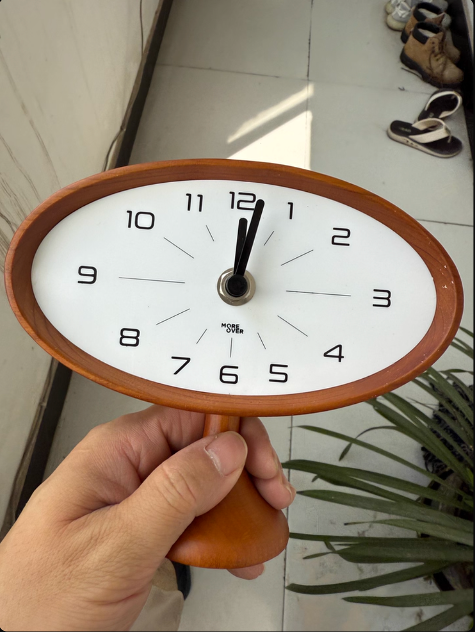 Moreover olive retro desktop clock living room bedroom entrance solid wood ornaments desktop accessible luxury home decoration