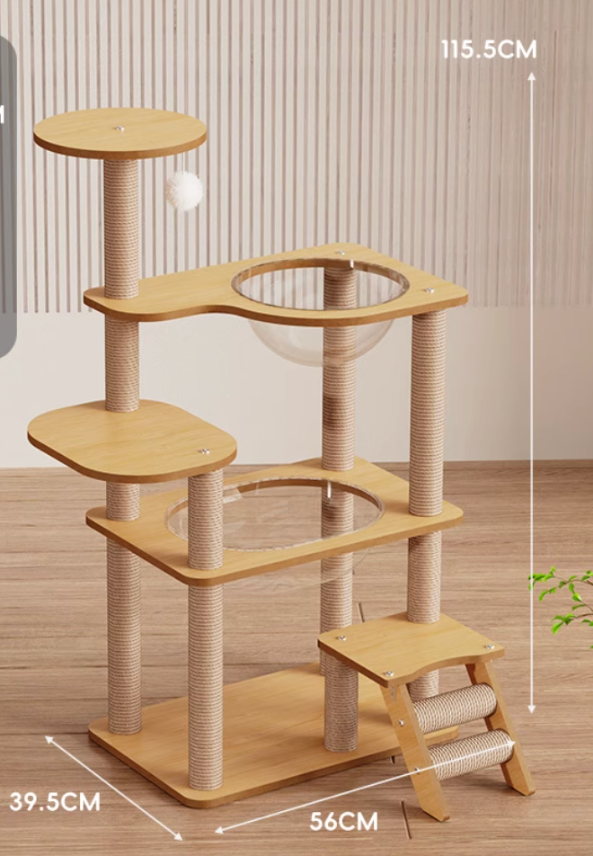 Cat climbing frame enlarged double space capsule cat nest integrated multi-cat shelf