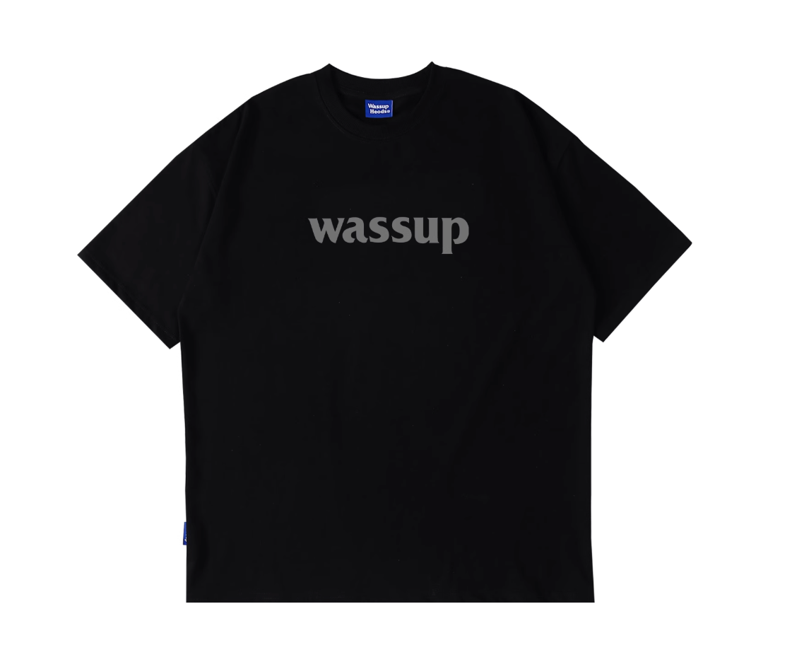Wassupletter short-sleeved t-shirt men's fashionable