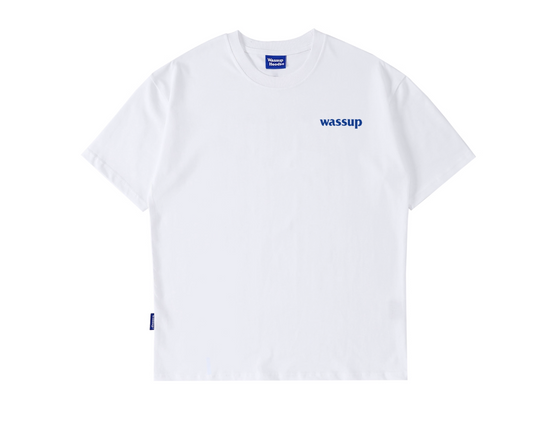 Wassupletter short-sleeved t-shirt men's fashionable