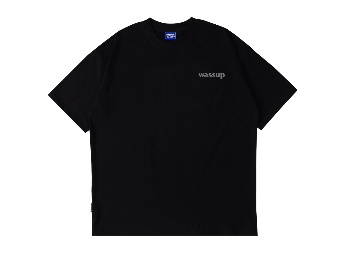 Wassupletter short-sleeved t-shirt men's fashionable