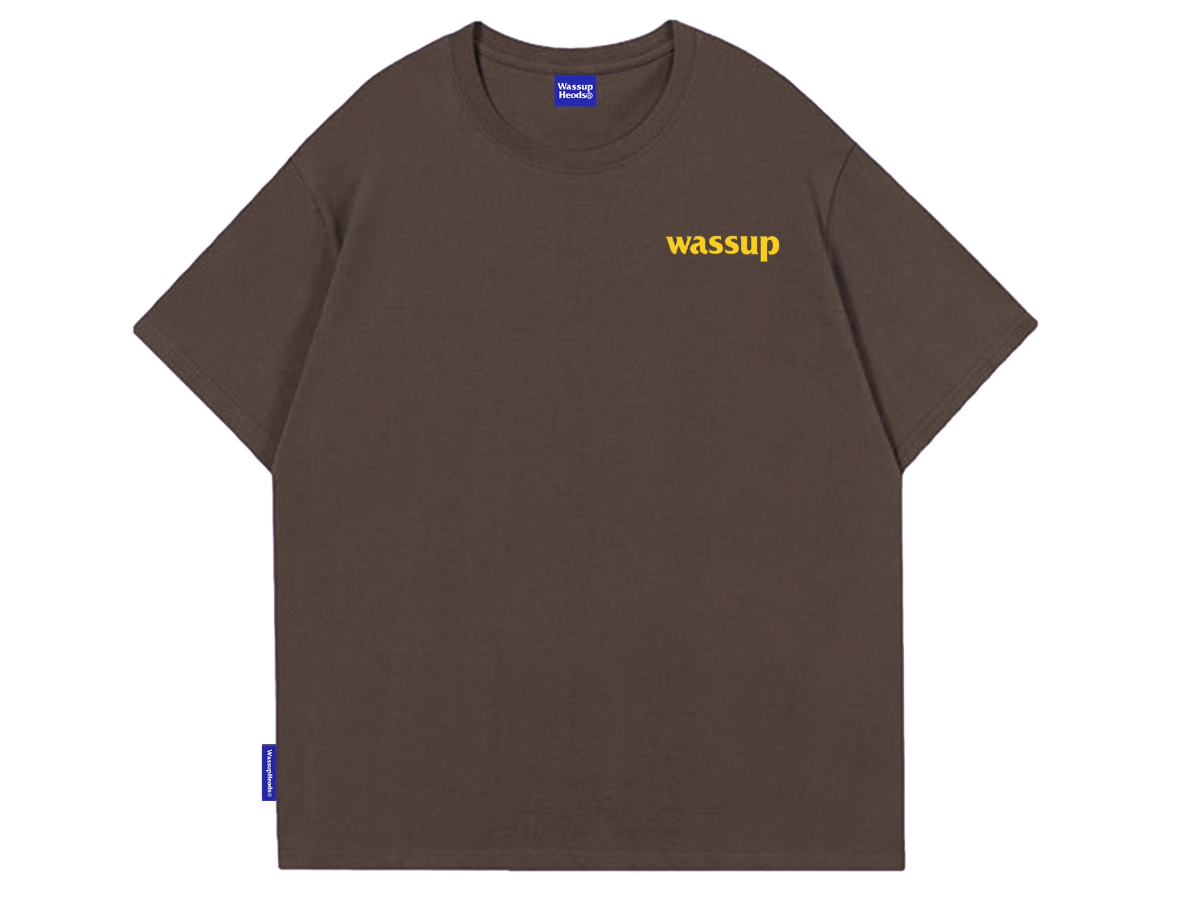 Wassupletter short-sleeved t-shirt men's fashionable