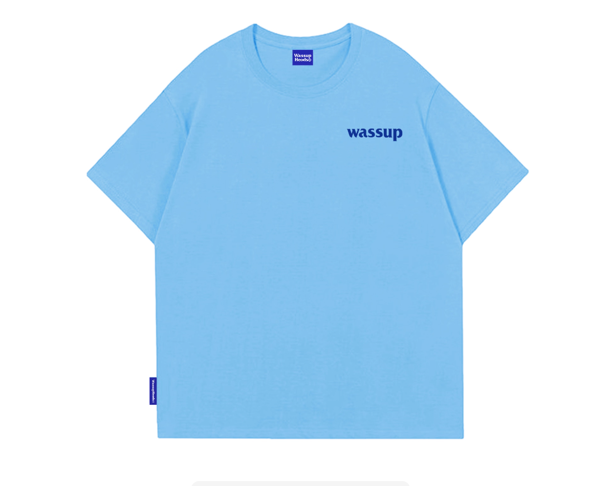 Wassupletter short-sleeved t-shirt men's fashionable