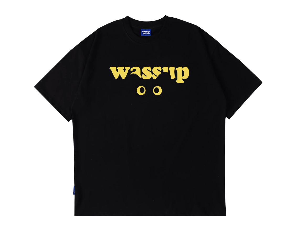 Wassup funny cat eye t-shirt summerloosepure cotton Mens