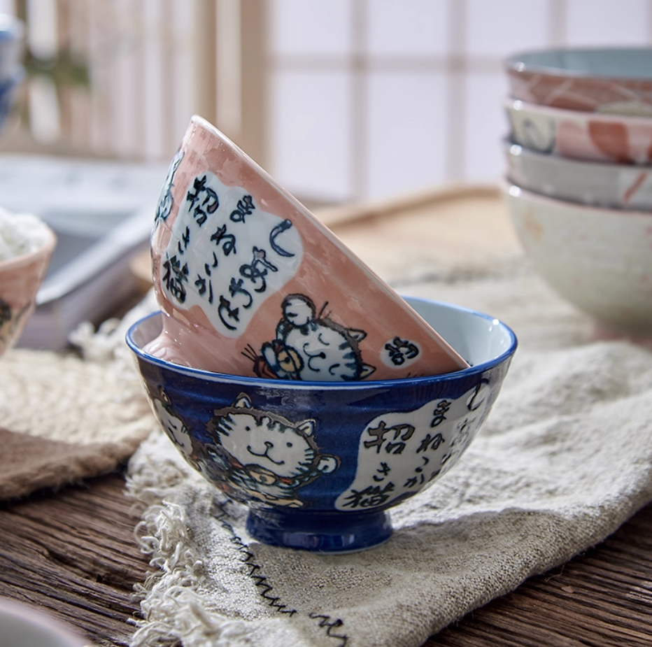 Cat pufferfish rabbit shiba inu bowl 11.5cm japanese import