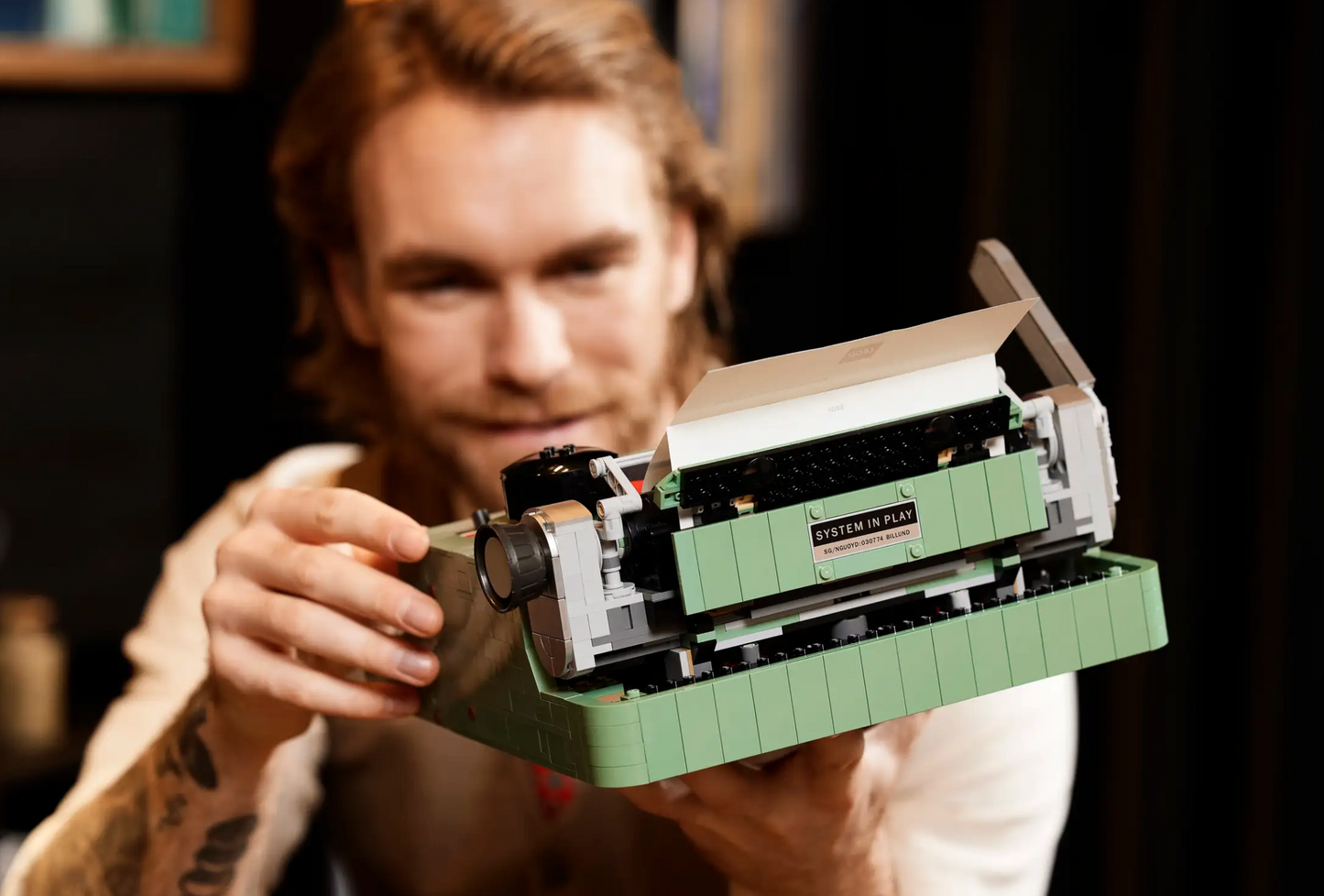 21327 1:1 lego Retro typewriter model creative series building blocks