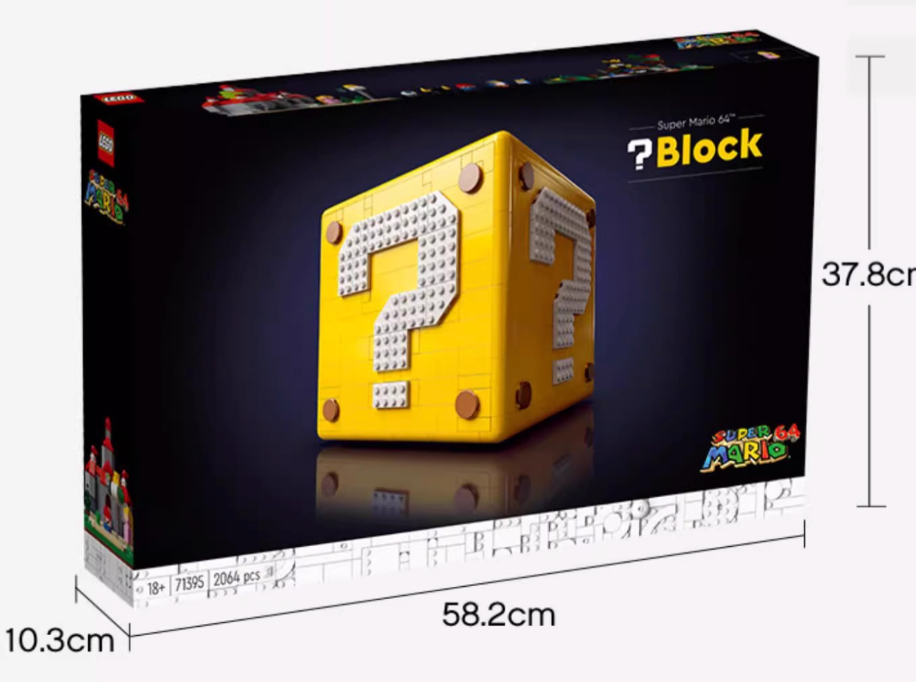 71395 lego 1:1 Super mario mystery box building blocks toy, 2064 pieces, standard size bricks