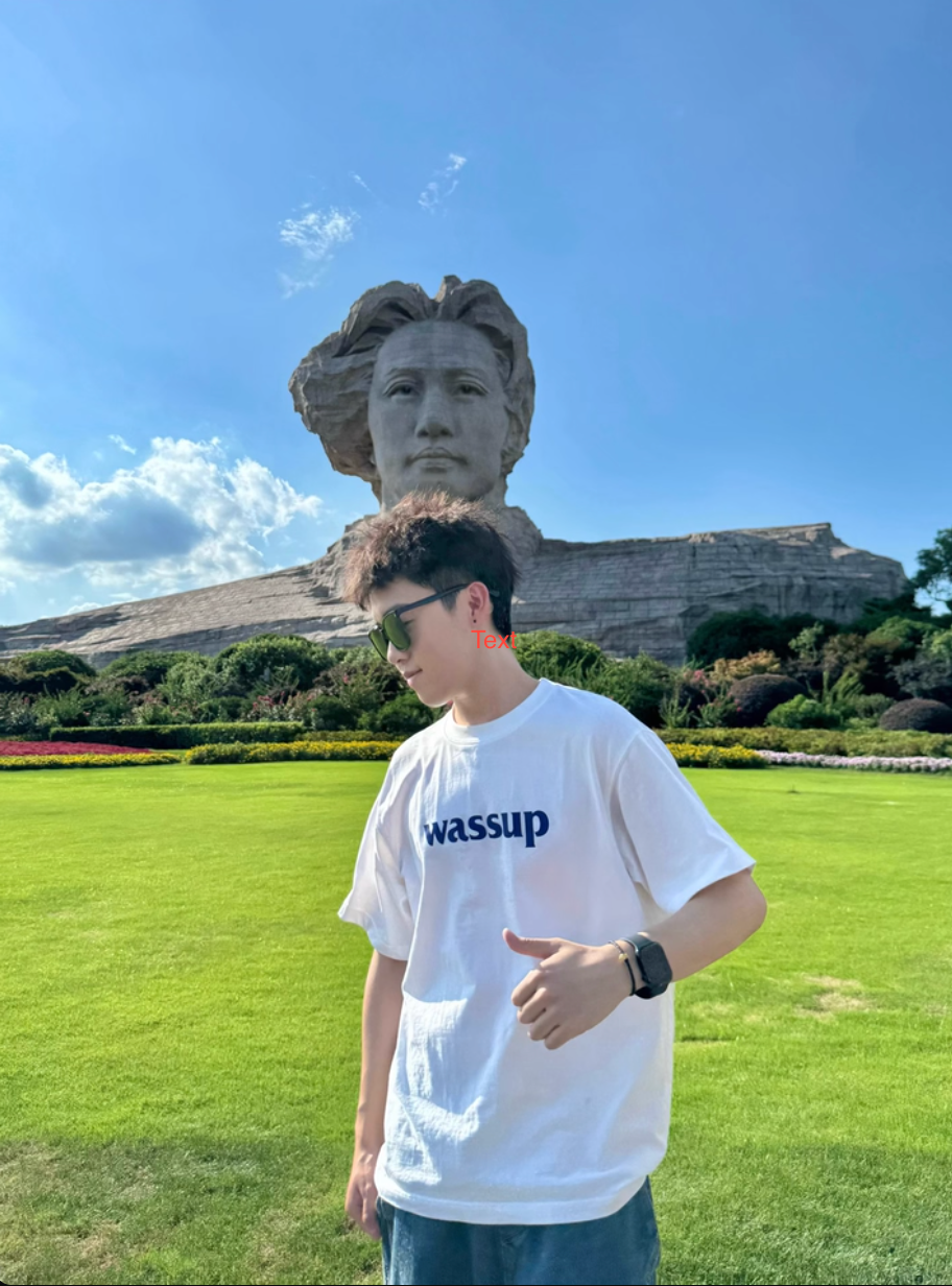 Wassupletter short-sleeved t-shirt men's fashionable