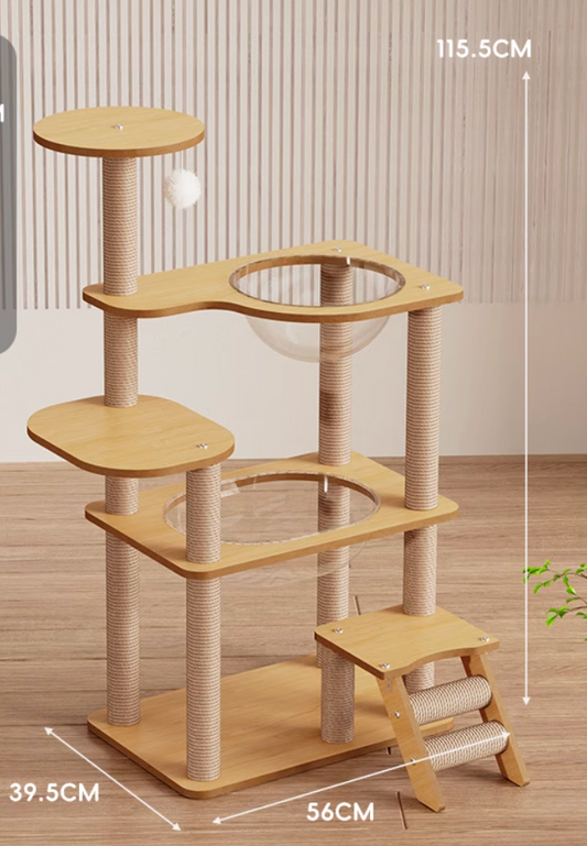 Cat climbing frame enlarged double space capsule cat nest integrated multi-cat shelf