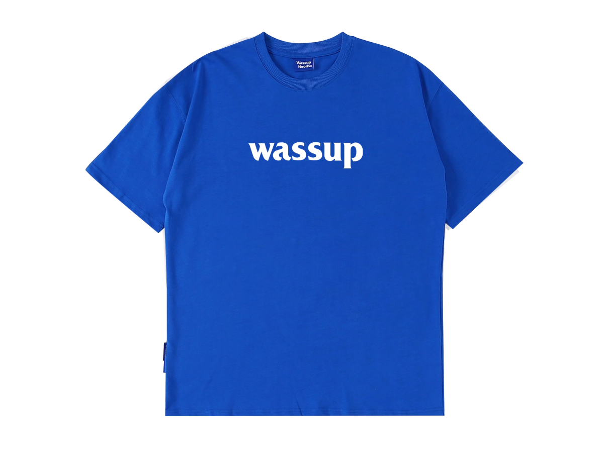 Wassupletter short-sleeved t-shirt men's fashionable