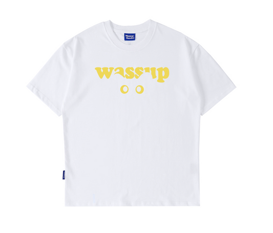 Wassup funny cat eye t-shirt summerloosepure cotton Mens