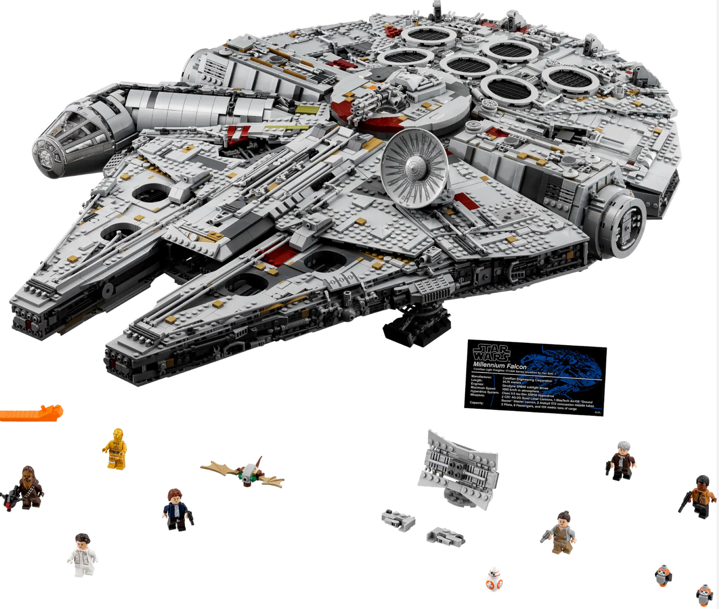 lego 1:1 replica 75192 Star wars millennium falcon building block set - large