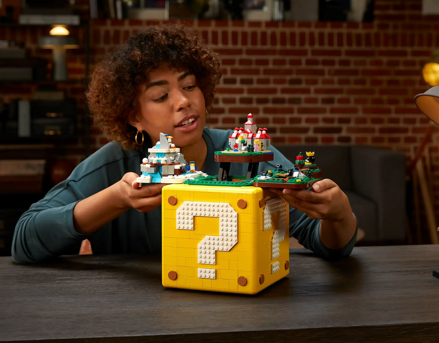 71395 lego 1：1 Super mario mystery box building blocks toy, 2064 pieces, standard size bricks